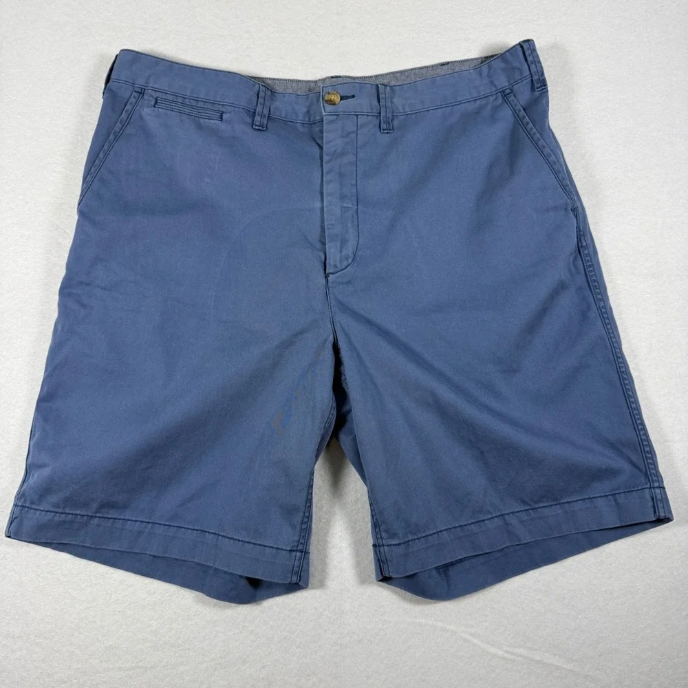 Polo Ralph Lauren Relaxed Fit Shorts Mens 38 Blue Chino Cotton Red Pony Logo